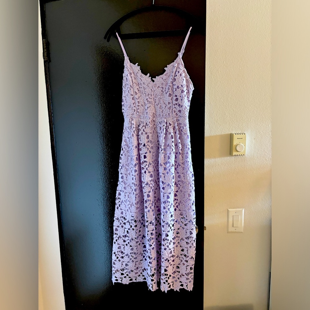 Lace A Line Midi Dress